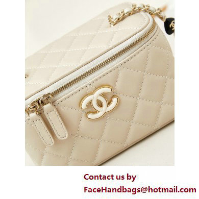 Chanel Lambskin, Resin  &  Gold-Tone Metal Clutch with Chain Bag AP3213 Beige 2025